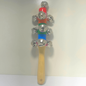 Sonaja De Madera Para Bebé Con 10 Cascabeles Estimulación